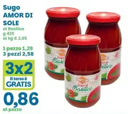 Prix Quality Sugo AMOR DI SOLE al Basilico offerta