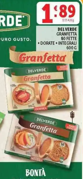 Deco Supermercati Delverde Granfetta offerta
