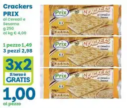Prix Quality Crackers PRIX ai Cereali e Sesamo offerta