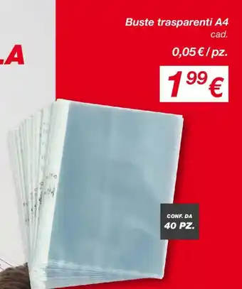 Buste trasparenti A4