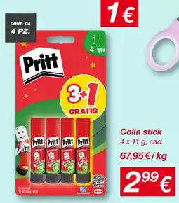 KiK Colla stick Pritt offerta