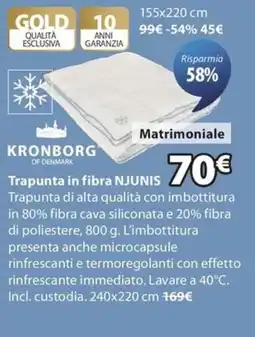 JYSK Trapunta in fibra NJUNIS KRONBORG offerta