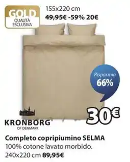 JYSK Completo copripiumino SELMA offerta