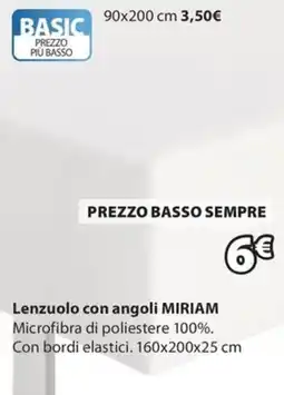 JYSK Lenzuolo con angoli MIRIAM offerta