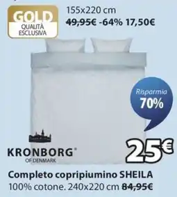 JYSK Kronborg completo copripiumino sheila offerta