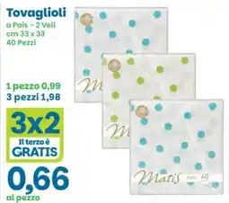Prix Quality Tovaglioli a Pois - 2 Veli Matis offerta