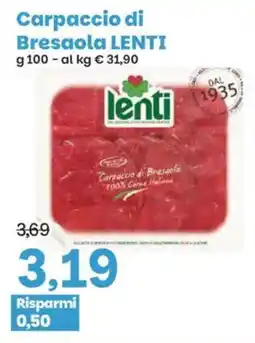 Prix Quality Carpaccio di Bresaola LENTI offerta