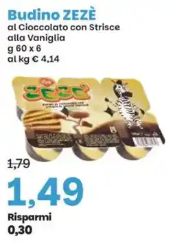 Prix Quality Budino ZEZÈ al Cioccolato con Strisce alla Vaniglia offerta