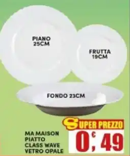 Maury's MA MAISON PIATTO CLASS WAVE VETRO OPALE offerta