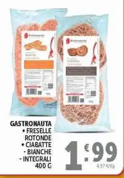 Deco Supermercati GASTRONAUTA FRESELLE ROTONDE CIABATTE - BIANCHE - INTEGRALI offerta
