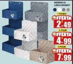 Maury's MENSOLA LINEA BASKET offerta