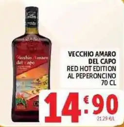 Deco Supermercati Vecchio Amaro del Capo Red Hot Edition al Peperoncino offerta