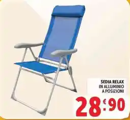 Deco Supermercati SEDIA RELAX IN ALLUMINIO A POSIZIONI offerta