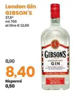 Prix Quality London Gin GIBSON'S offerta