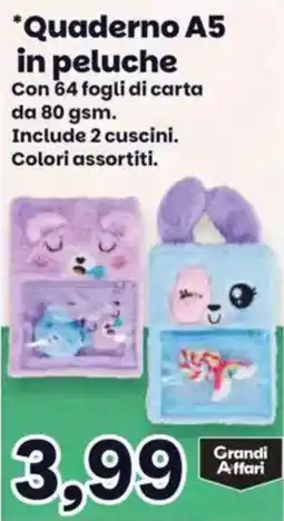 Prix Quality Quaderno A5 in peluche offerta