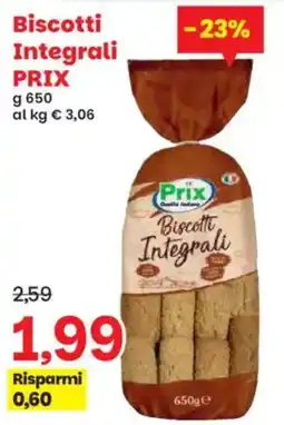 Prix Quality Biscotti Integrali Prix offerta