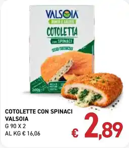 Coal City Cotolette con spinaci Valsoia offerta