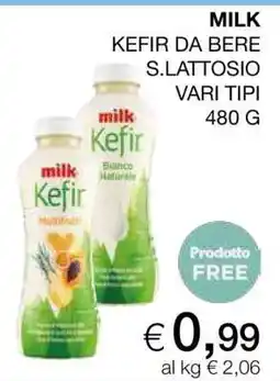 Coop MILK Kefir da bere S.Lattosio vari tipi 480 g offerta