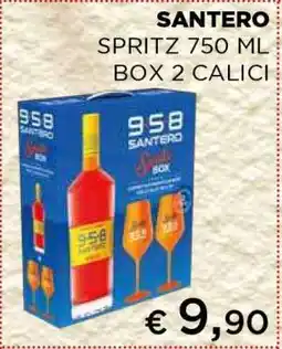 Coop SANTERO SPRITZ 750 ML BOX 2 CALICI offerta