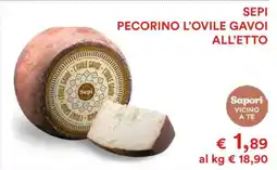 Coop SEPI PECORINO L'OVILE GAVOI ALL’ETTO offerta