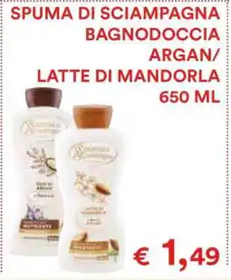 Coop SPUMA DI SCIAMPAGNA BAGNODOCCIA ARGAN/ LATTE DI MANDORLA offerta