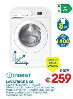 MD Discount INDESIT LAVATRICE 8 KG offerta