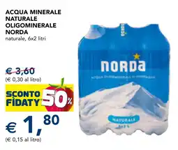 Esselunga ACQUA MINERALE NATURALE OLIGOMINERALE NORDA offerta