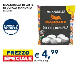 Esselunga Mozzarella di latte di bufala Mandara offerta