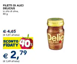 Esselunga Filetti di Alici Delicius offerta