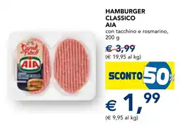 Esselunga HAMBURGER CLASSICO AIA offerta
