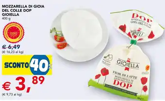 Esselunga Mozzarella di Gioia del Colle DOP Gioiella offerta