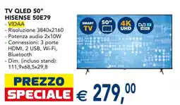 Esselunga TV QLED 50" HISENSE 50E79 offerta
