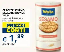 Esselunga Cracker Sesamo Delicate Rounds Wasa offerta