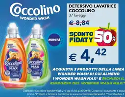 Esselunga Detersivo lavatrice Coccolino offerta