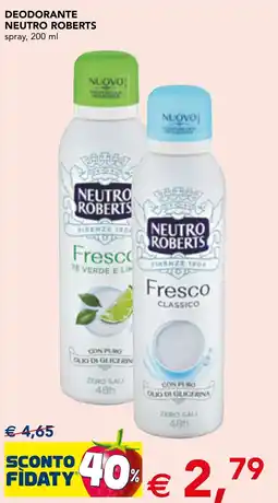 Esselunga DEODORANTE NEUTRO ROBERTS offerta