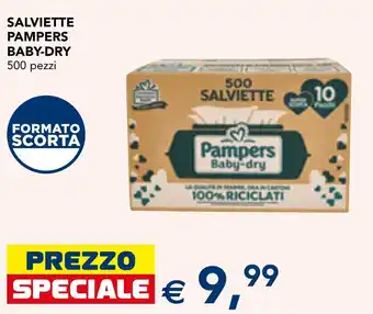 Esselunga Salviette Pampers Baby-dry offerta