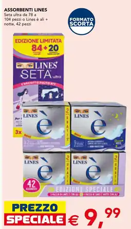Esselunga ASSORBENTI LINES Seta ultra offerta