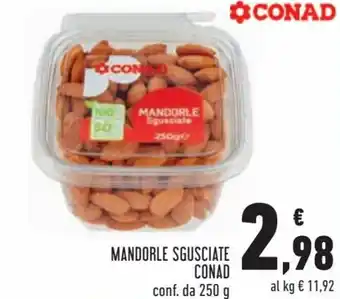 Conad Conad Mandorle Sgusciate 250g offerta