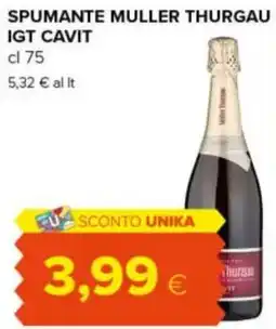 Tigre Spumante Muller Thurgau offerta