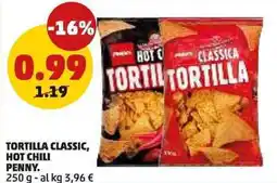 PENNY TORTILLA CLASSIC, HOT CHILI PENNY. offerta