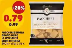 PENNY Paccheri semola grano duro le specialità cuor di terra offerta