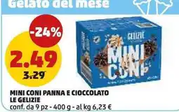 PENNY MINI CONI Panna e Cioccolato Le Gelizie offerta