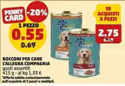 PENNY Bocconi per cane L'Allegria Compagnia offerta