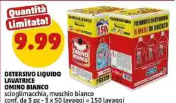 PENNY Detersivo liquido lavatrice Omino Bianco offerta