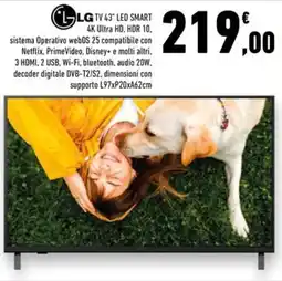 Conad Superstore LG TV 43" LED SMART offerta