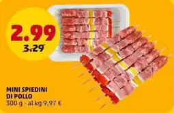 PENNY MINI SPIEDINI DI POLLO offerta