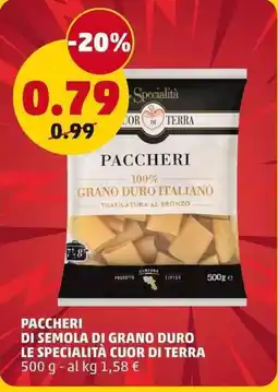 PENNY Paccheri Le Specialità Cuor di Terra offerta