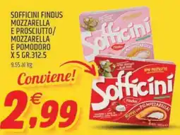 Ard Discount Sofficini findus mozzarella e prosciutto/ mozzarella e pomodoro offerta