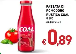 Coal Passata di pomodoro Rustica Coal offerta