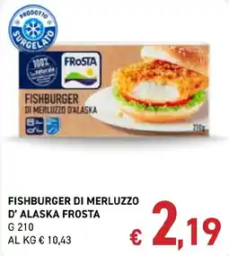 Coal FISHBURGER DI MERLUZZO D' ALASKA FROSTA offerta